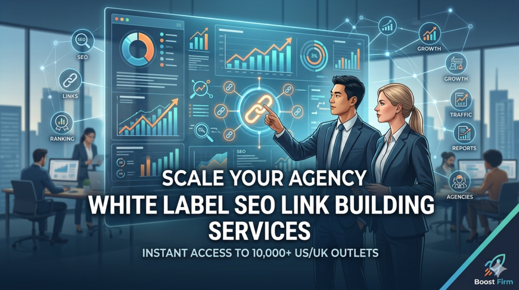 White label SEO link building services dashboard for agencies