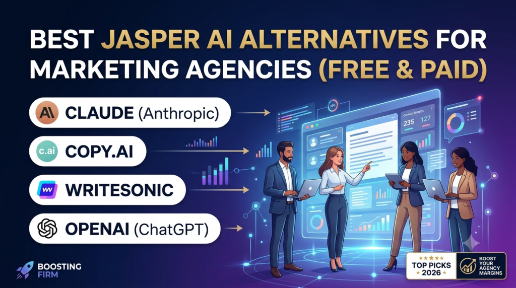 Best Jasper AI Alternatives for Marketing Agencies (Free & Paid)